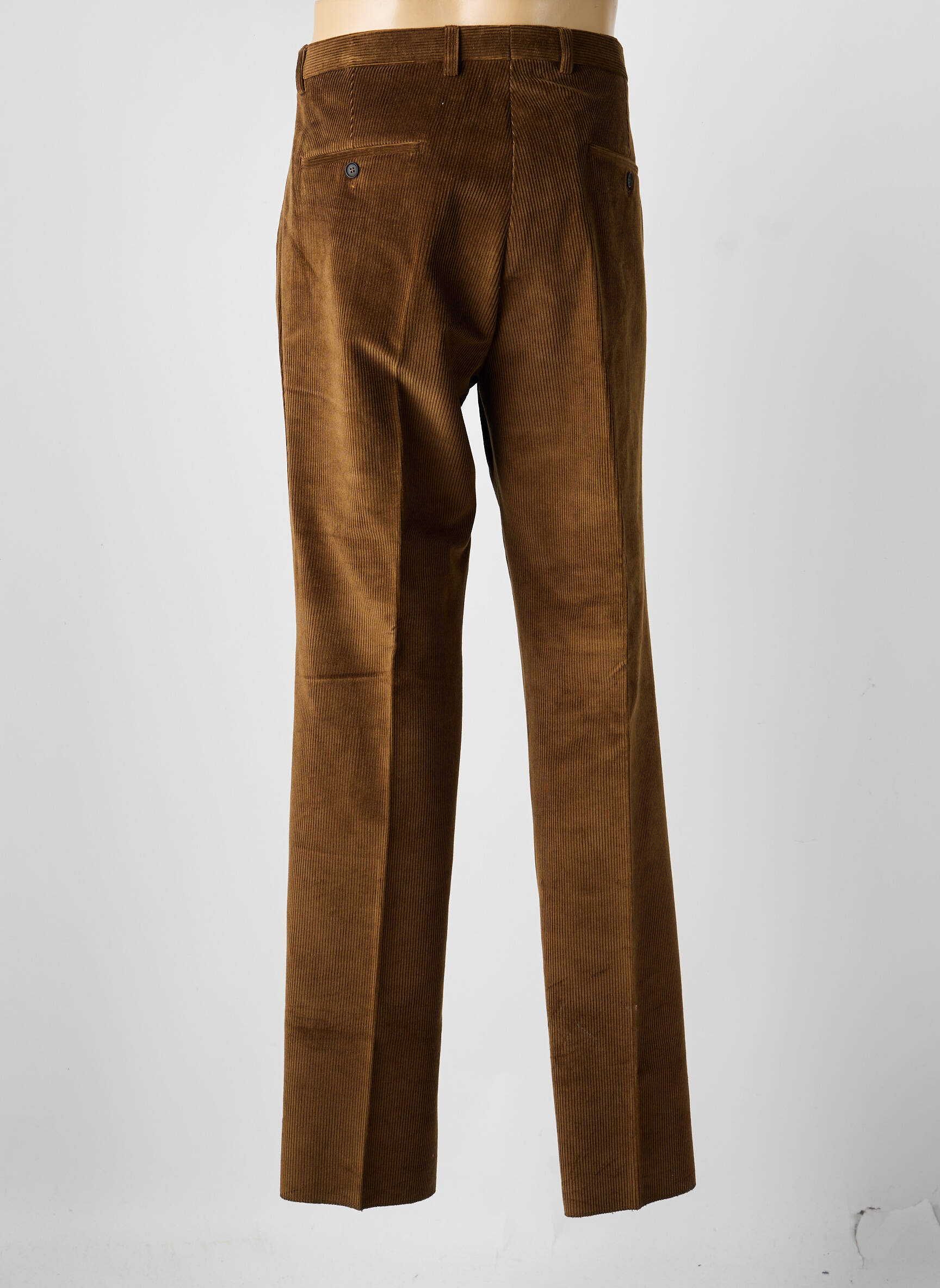 Pantalon slim tissage velours taille normale marron COSSERAT homme