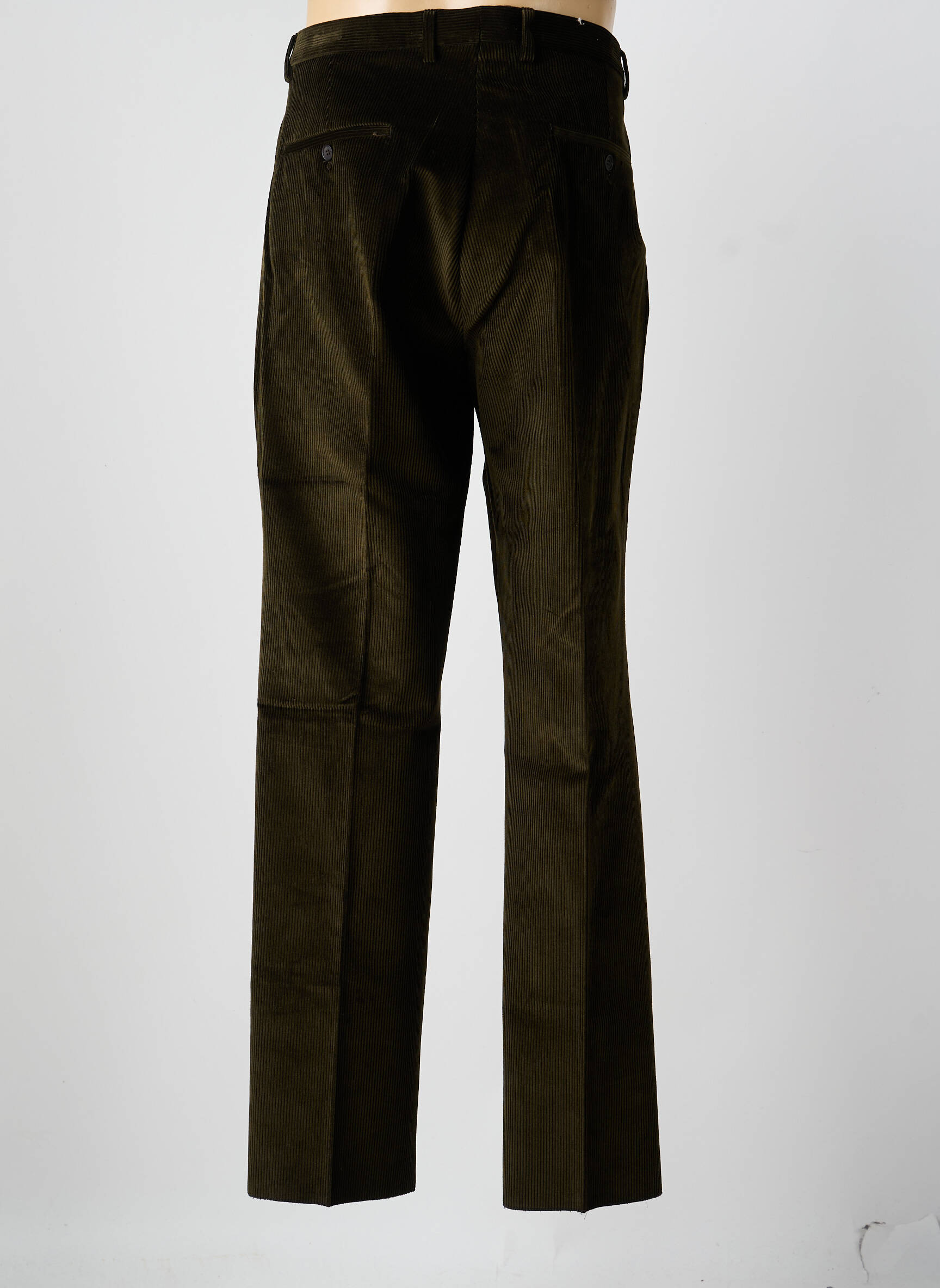 Pantalon slim tissage velours taille normale vert COSSERAT homme