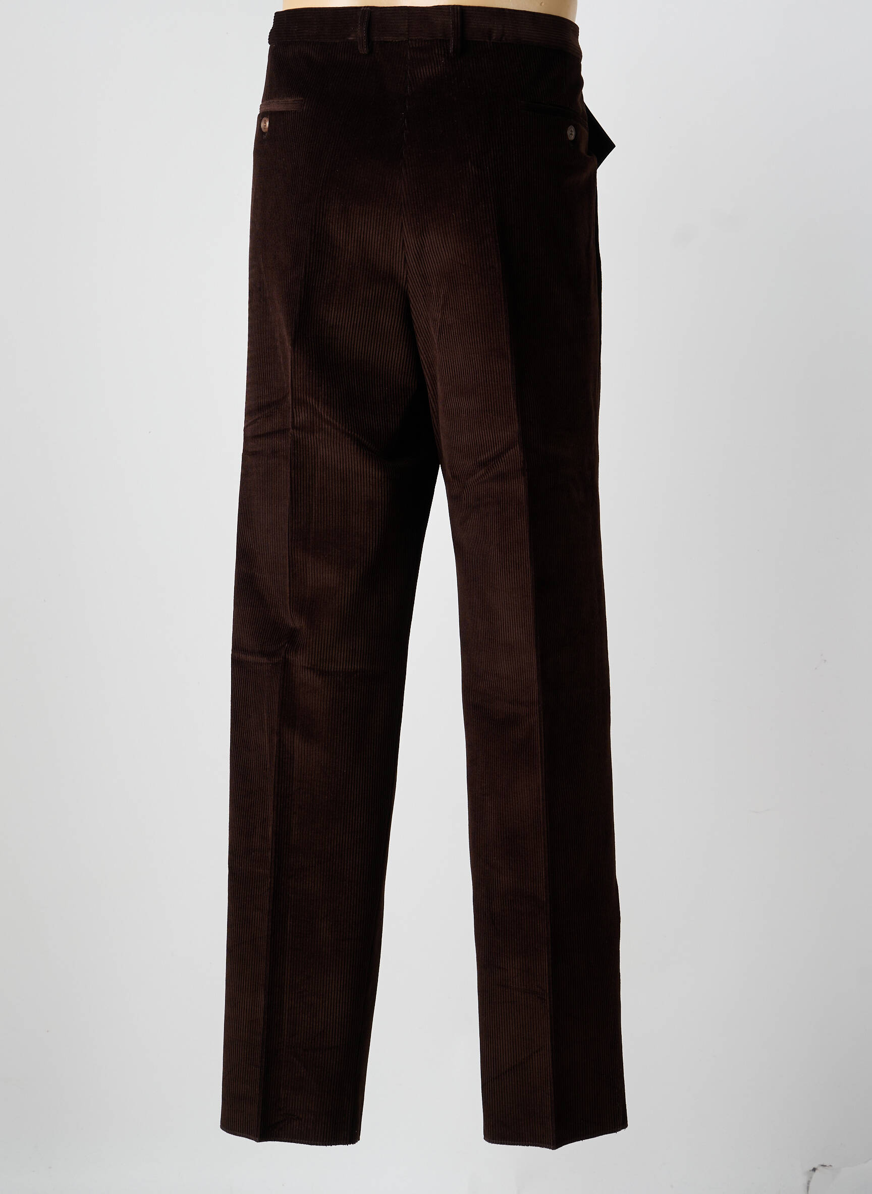 Pantalon slim tissage velours taille normale marron COSSERAT homme
