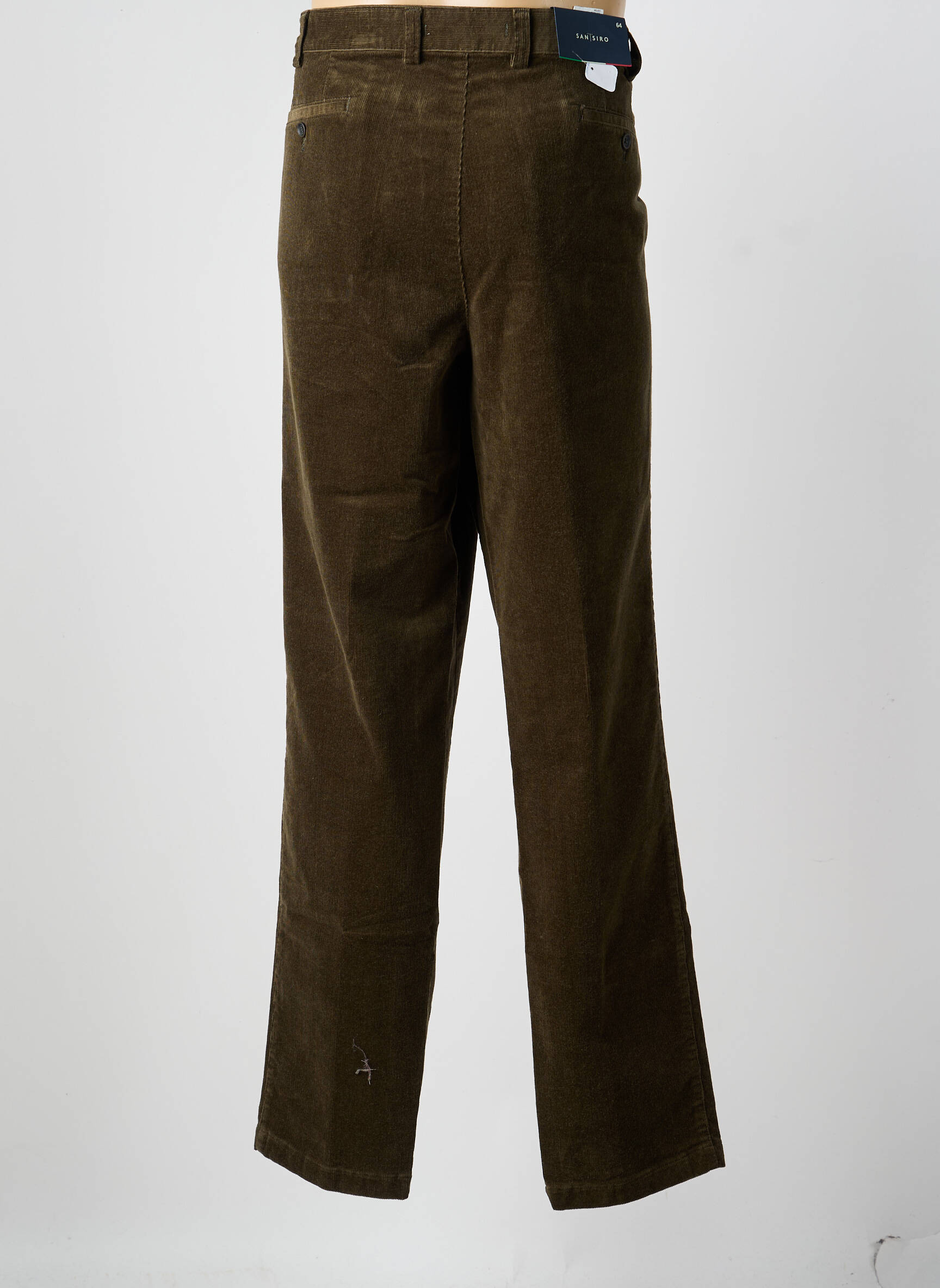 Pantalon chino stretch taille normale vert SAN SIRO homme