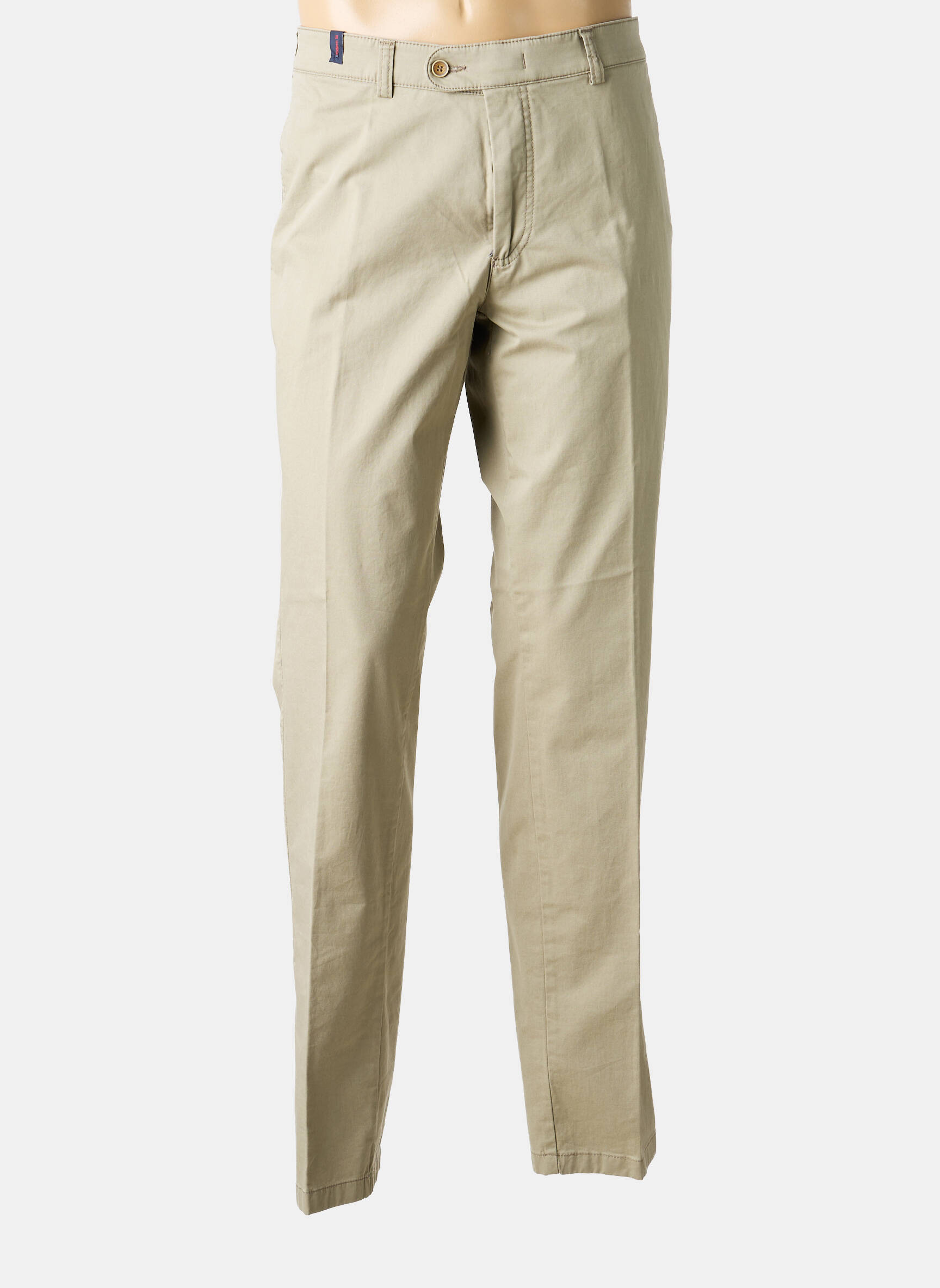 Pantalon chino tissage popeline taille normale beige SAN SIRO homme