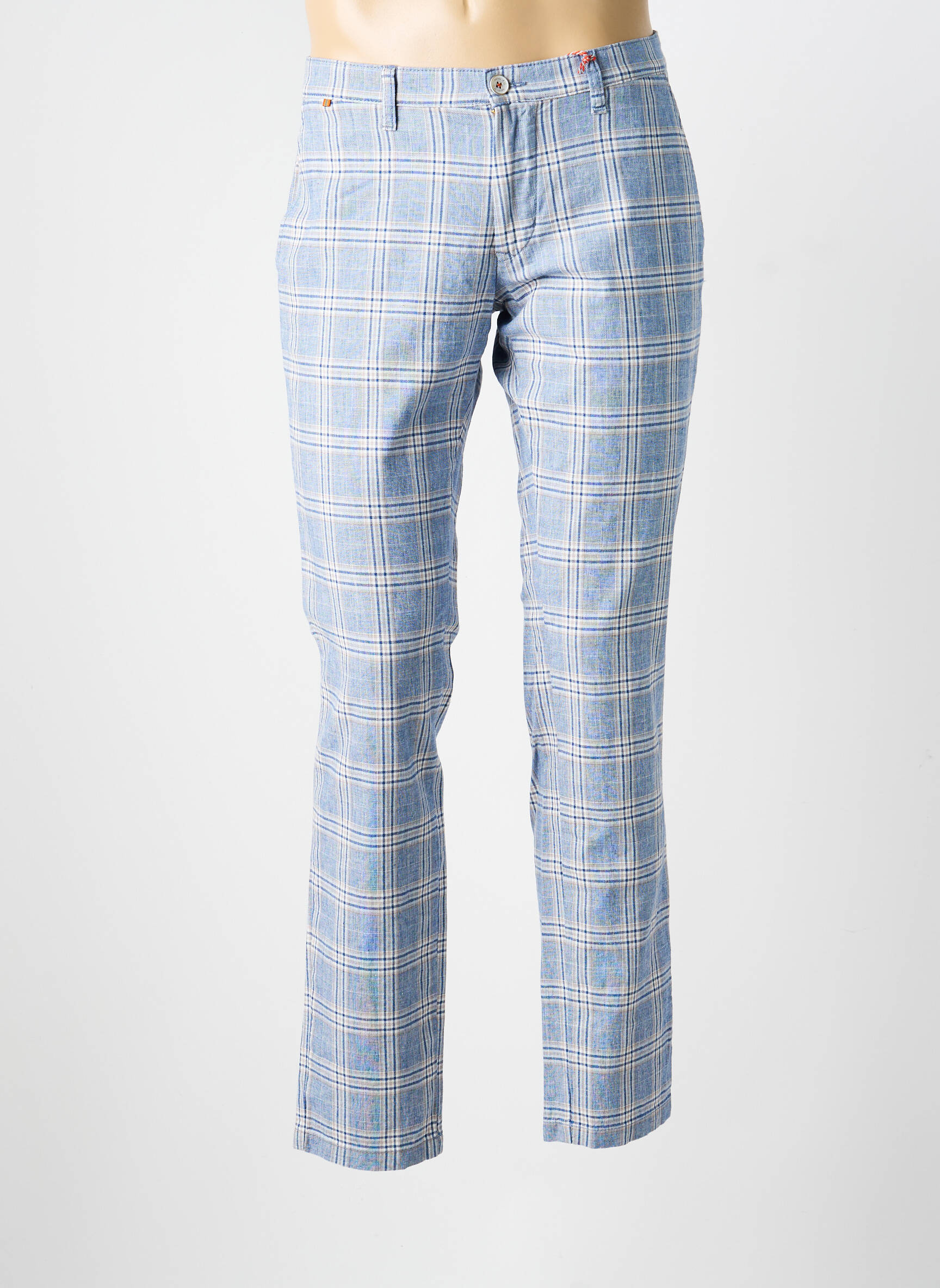 Pantalon chino poches taille normale bleu HATTRIC homme