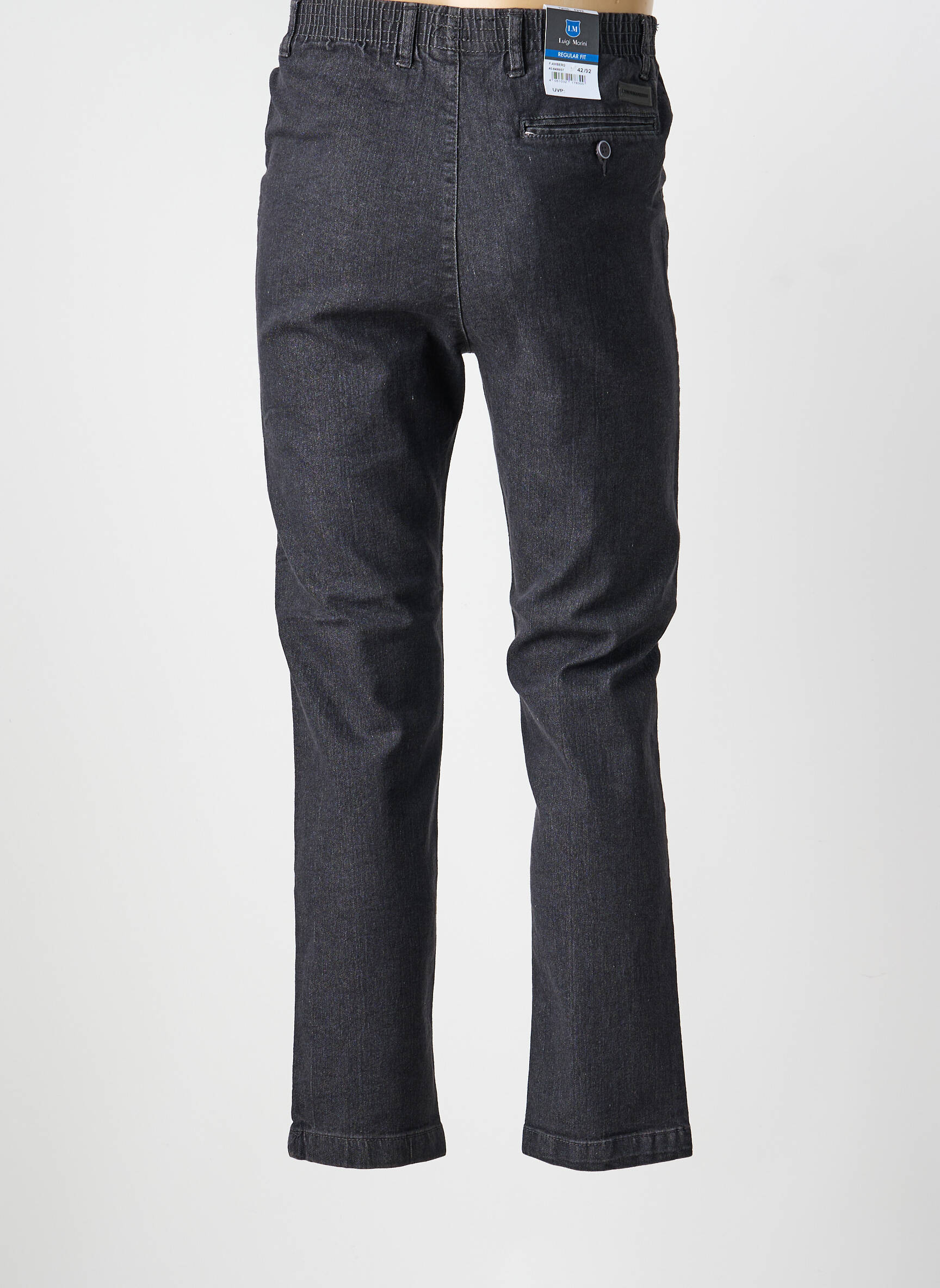 Jeans coupe slim stretch taille normale noir LUIGI MORINI homme