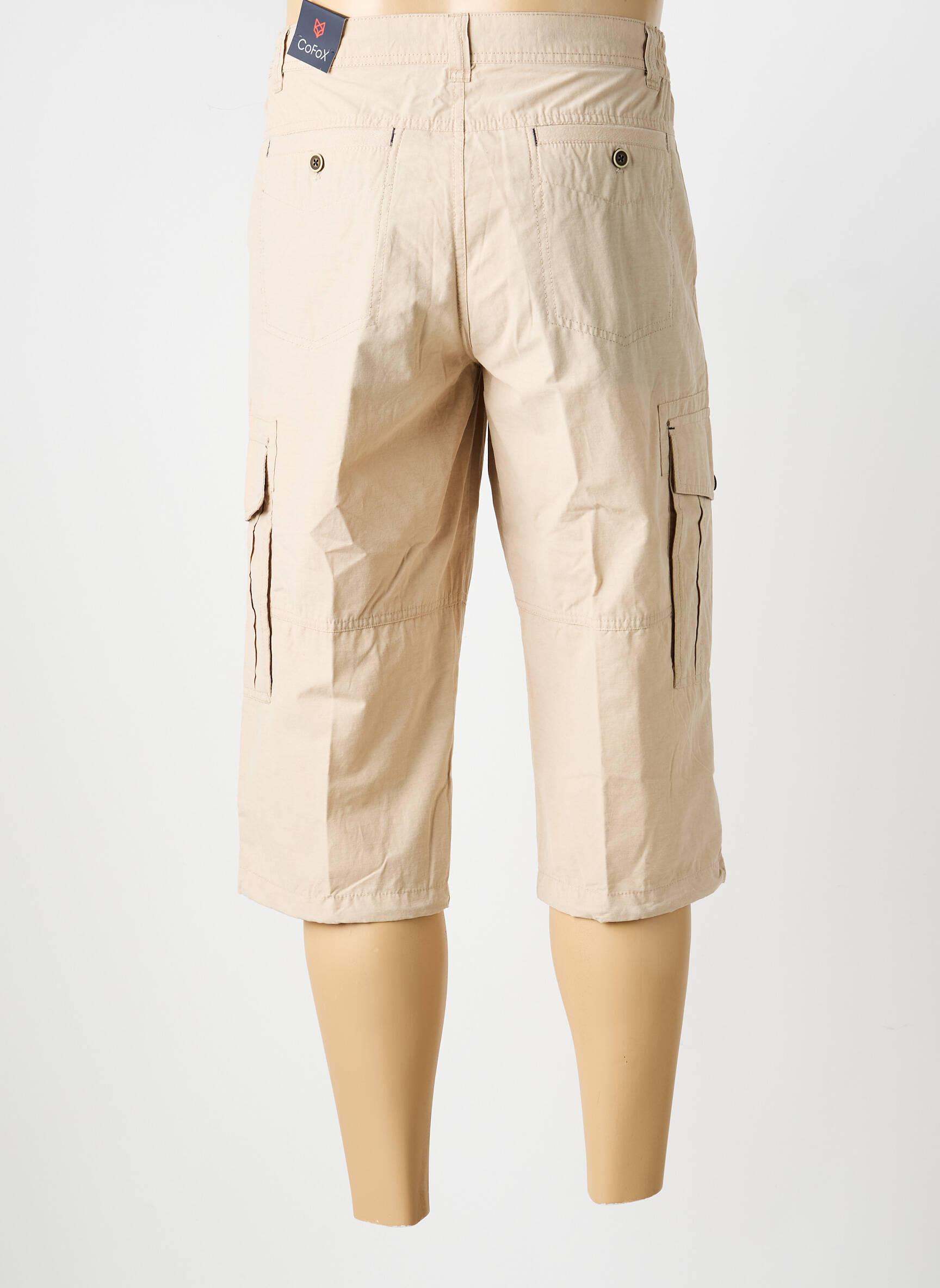 Pantacourt slim taille normale beige COFOX homme