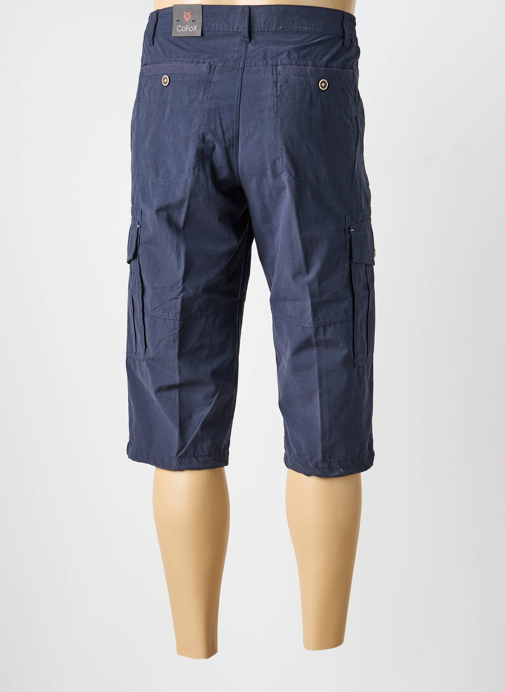 Pantacourt slim taille normale bleu COFOX homme