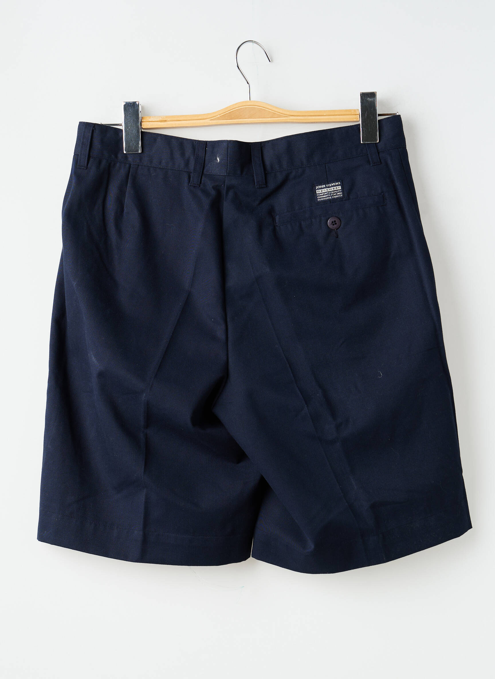 Short tissage popeline taille normale bleu JOHN STEVENS homme