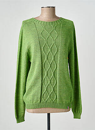 Pull stretch manches longues vert PULL & MAILLE femme