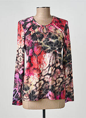 Pull coupe cintrée manches longues noir GEVANA femme
