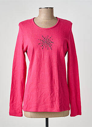 Pull coupe cintrée manches longues rose GUY DUBOUIS femme