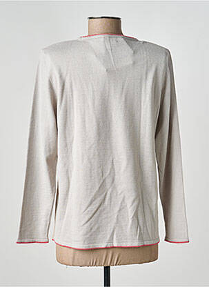 Pull coupe cintrée manches longues gris MINO MORA femme