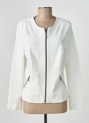 Veste casual col rond blanc BARBARA LEBEK femme