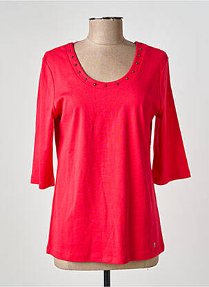 T-shirt manches 3/4 manches 3/4 rouge MARBLE femme