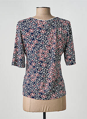 T-shirt imprimé fantaisie manches courtes bleu BARBARA LEBEK femme