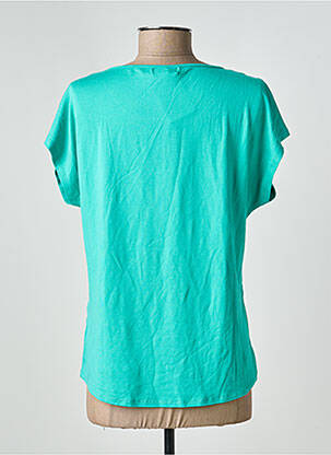 T-shirt sérigraphie avec strass manches courtes bleu GALMALLA femme