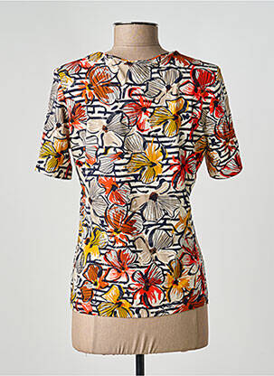 T-shirt stretch manches courtes jaune BARBARA LEBEK femme