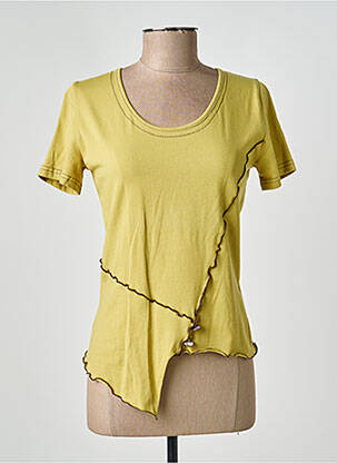 T-shirt stretch manches courtes vert FRED SABATIER femme
