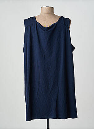 Top stretch sans manche bleu YOEK femme
