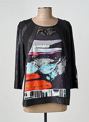 Top stretch manches 3/4 noir GUY DUBOUIS femme