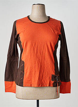 T-shirt manches longues manches longues orange FRED SABATIER femme