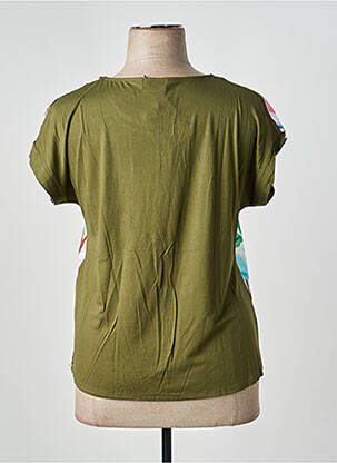 T-shirt coupe cintrée manches courtes vert MINO MORA femme