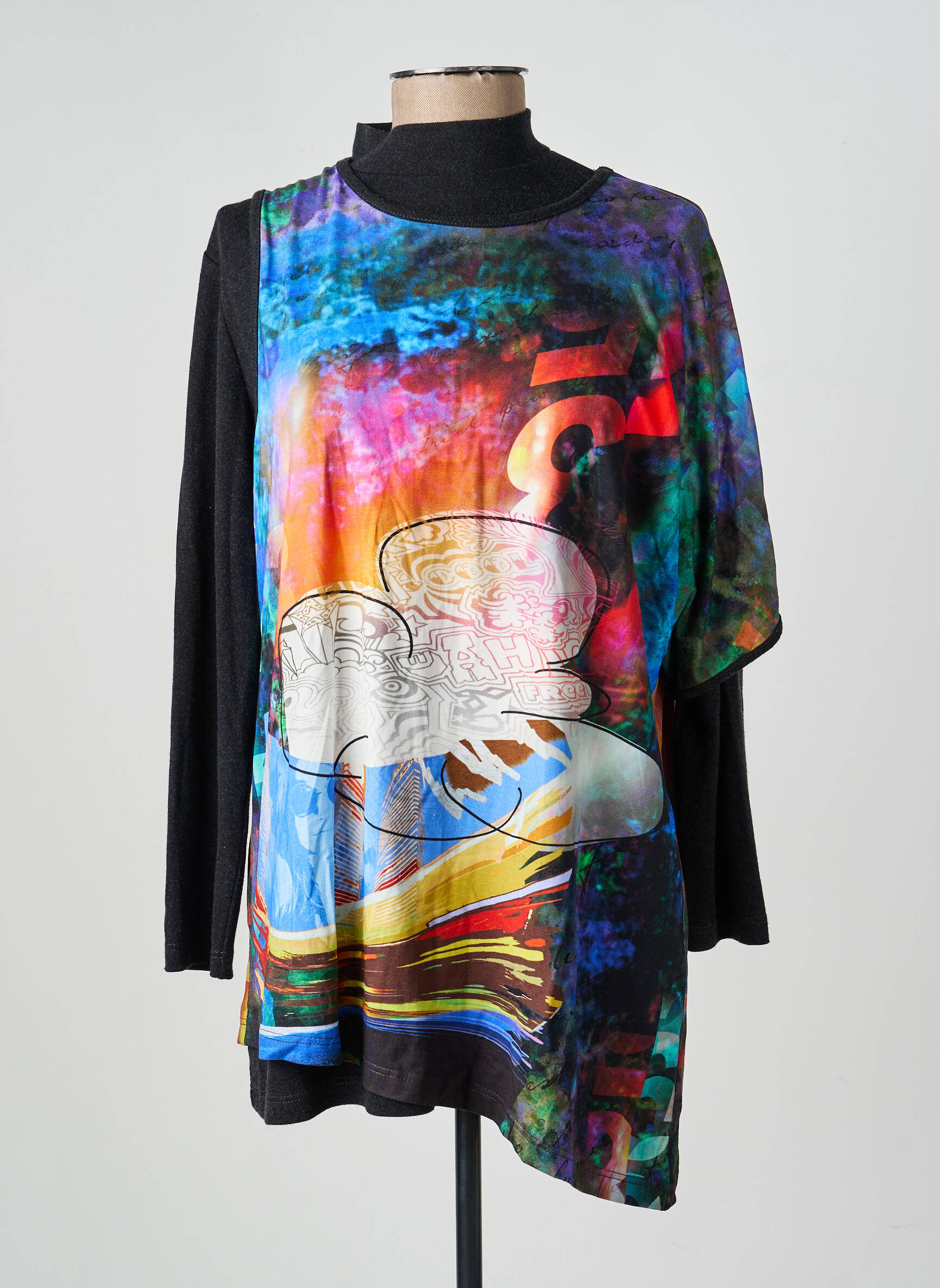 Tunique manches longues manches longues noir MERI & ESCA femme