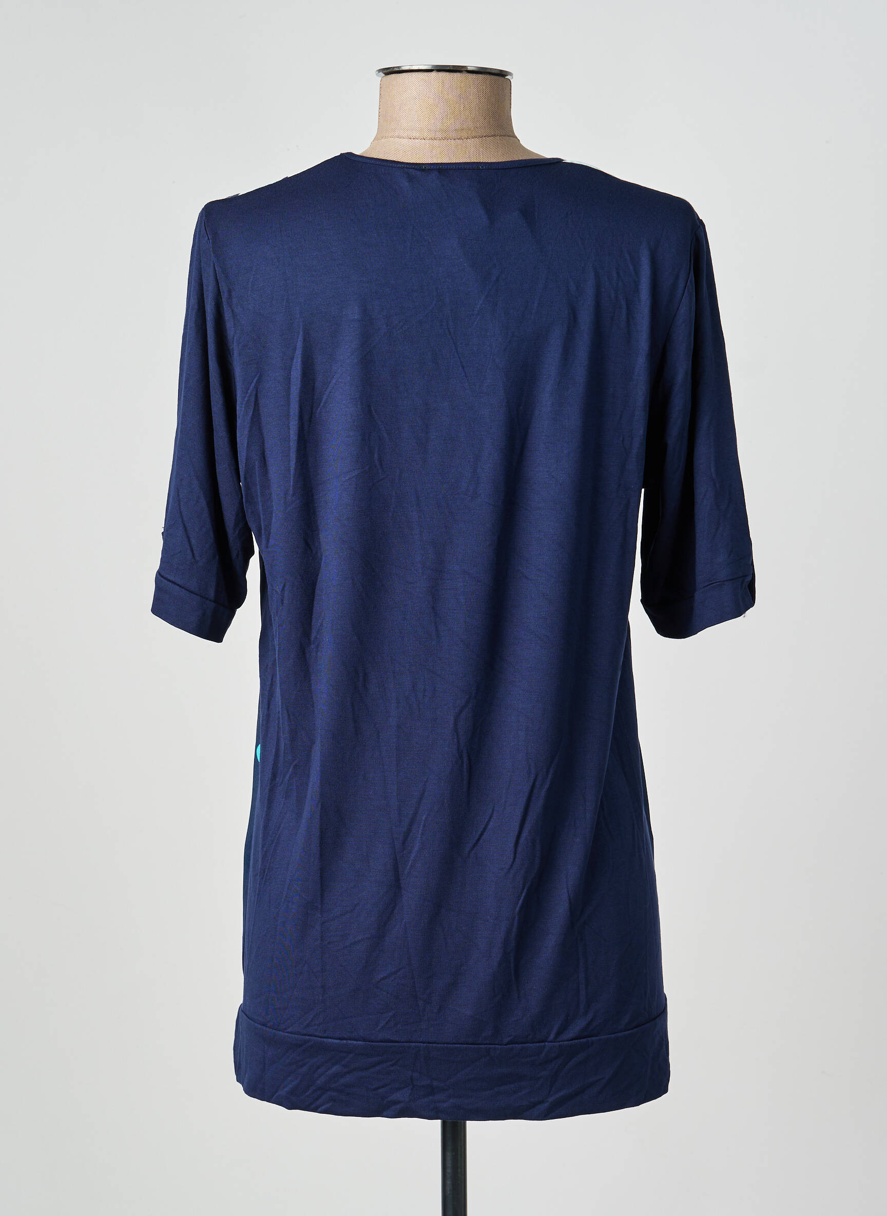 T-shirt stretch manches courtes bleu GALMALLA femme