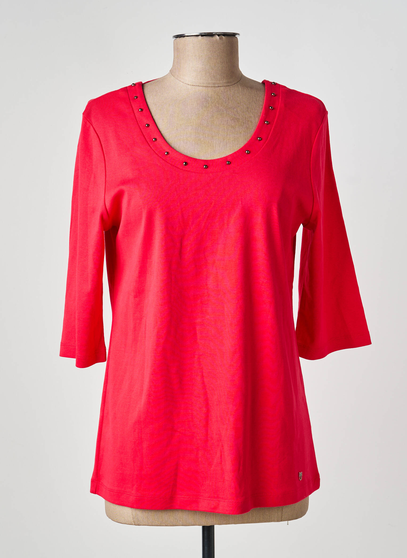 T-shirt manches 3/4 manches 3/4 rouge MARBLE femme