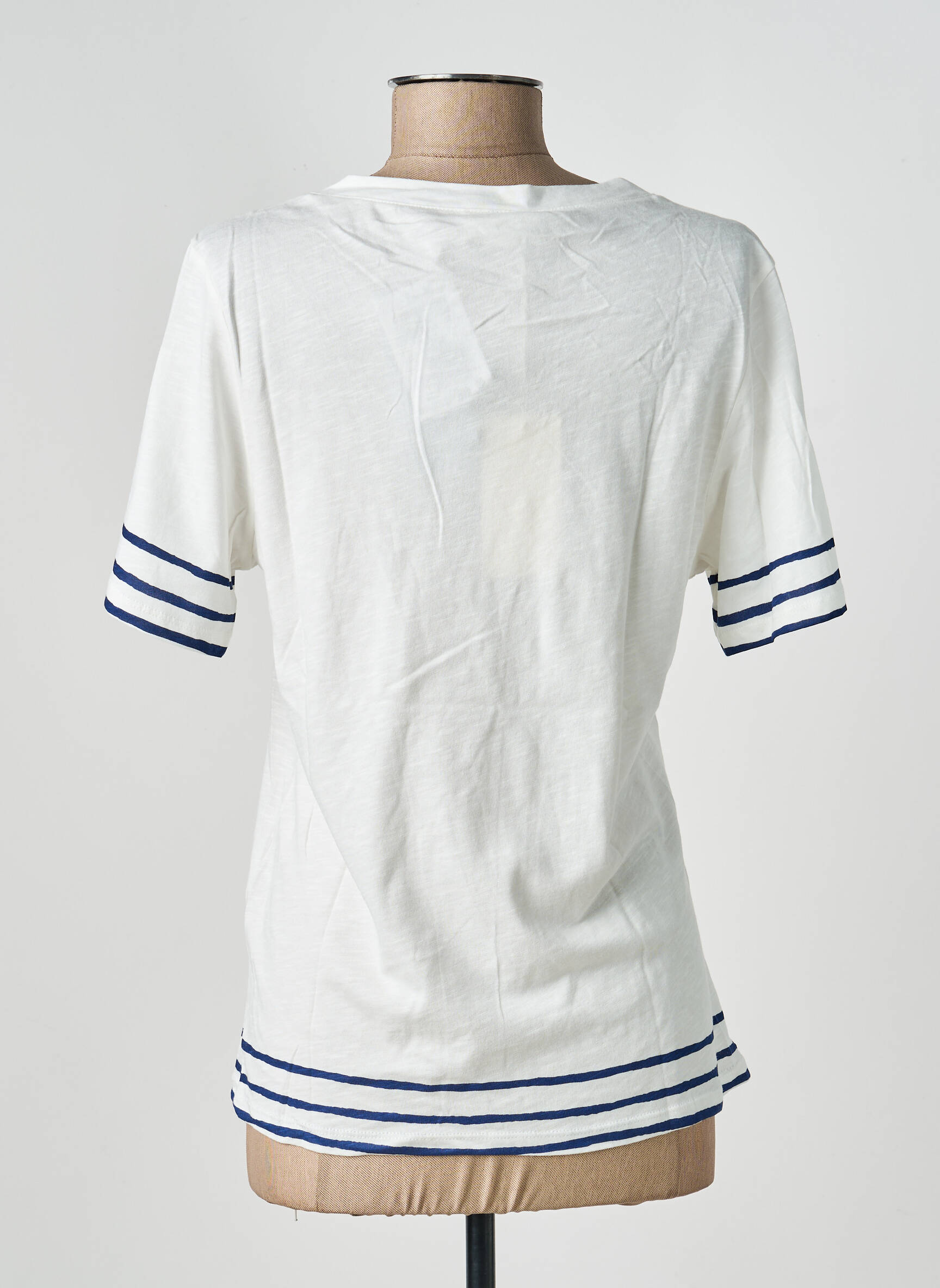 T-shirt imprimé fantaisie manches courtes beige BARBARA LEBEK femme