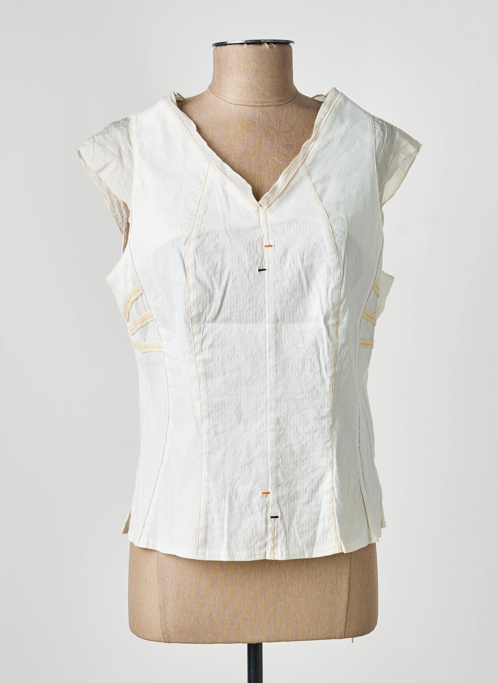 Top manches courtes manches courtes beige FRED SABATIER femme