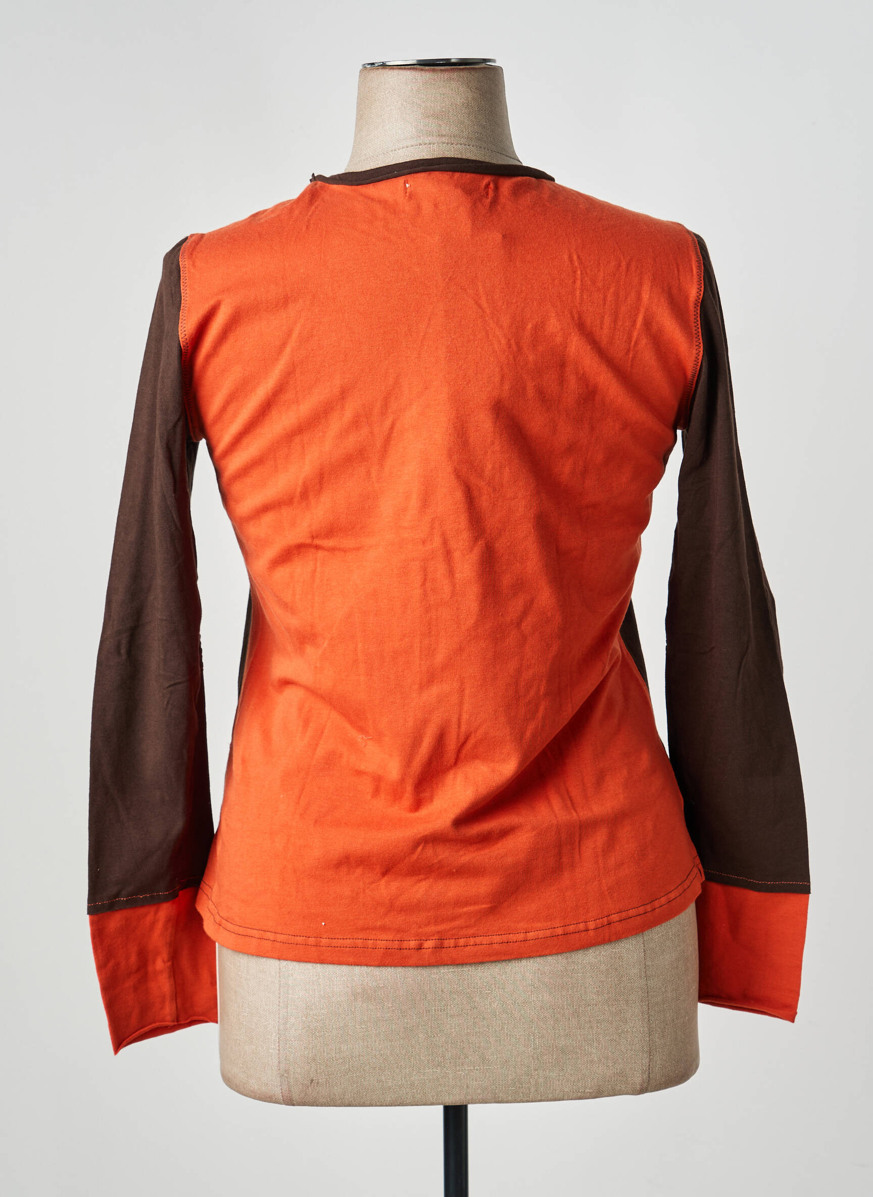 T-shirt manches longues manches longues orange FRED SABATIER femme
