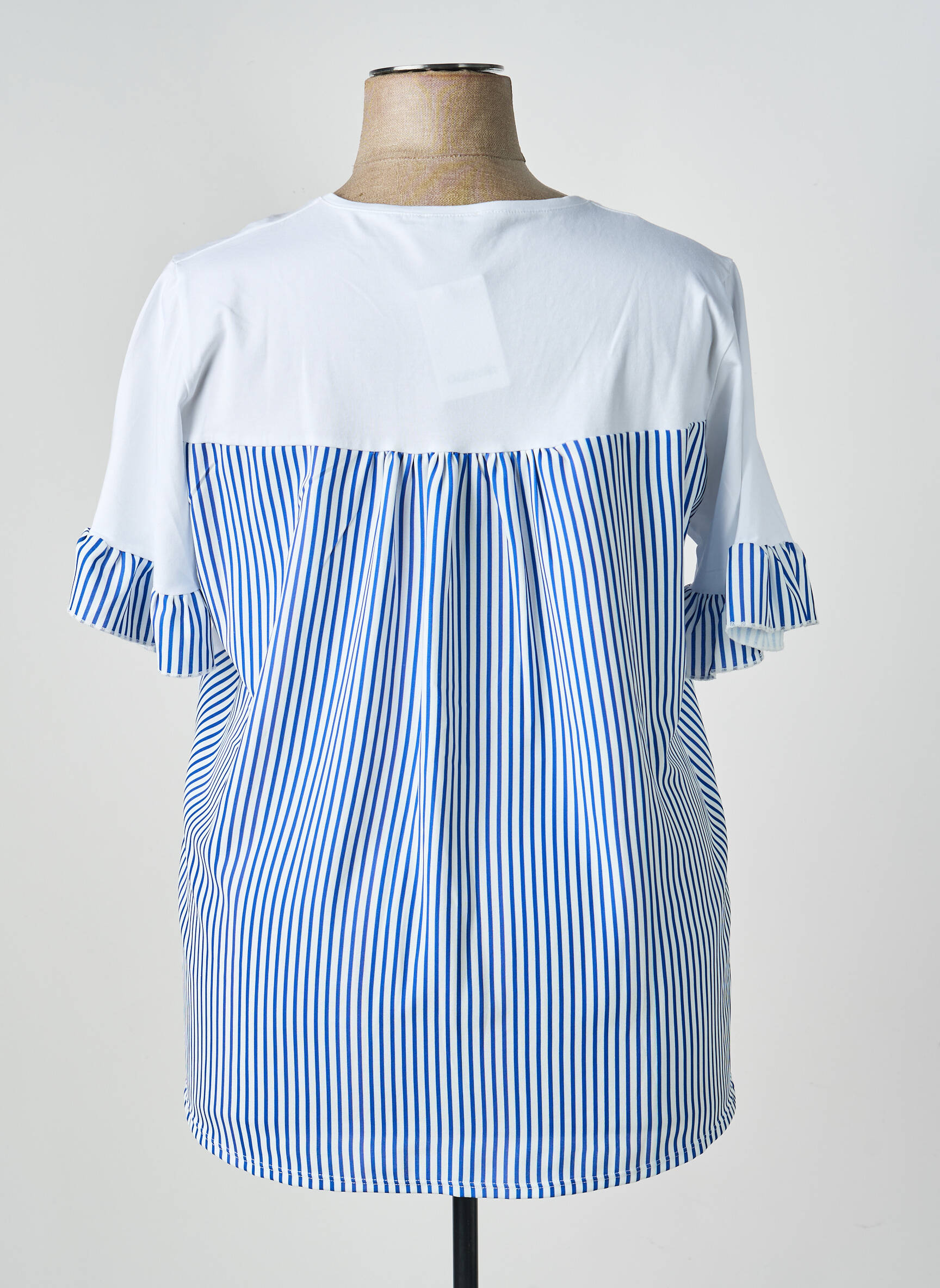 T-shirt stretch manches courtes bleu GALMALLA femme