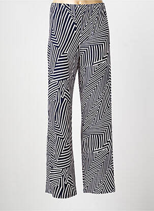 Pantalon large coupe fluide taille normale bleu MARBLE femme