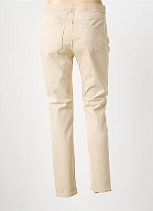 Jeans coupe slim tissage brut taille normale beige ANNA MONTANA femme