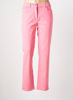 Jeans coupe slim tissage brut taille normale rose ANNA MONTANA femme