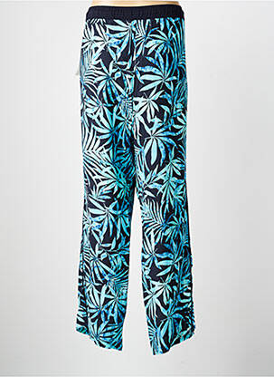 Pantalon droit tissage crêpe taille normale bleu BARBARA LEBEK femme