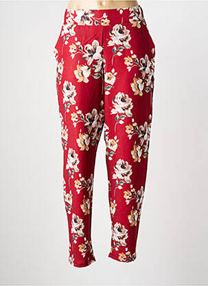 Pantalon slim taille élastique taille normale rouge GALMALLA femme