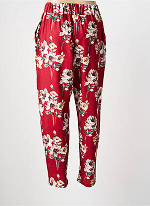 Pantalon slim taille élastique taille normale rouge GALMALLA femme
