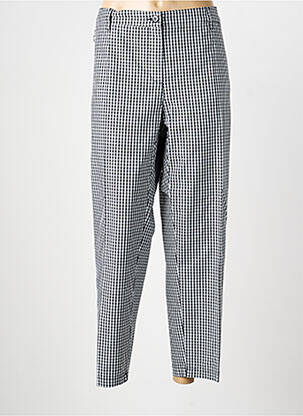Pantalon chino tissage popeline taille normale noir ANNA MONTANA femme