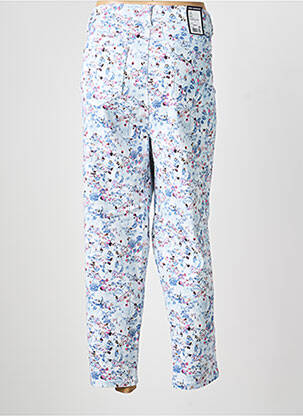 Pantalon 7/8 stretch taille normale bleu ANNA MONTANA femme
