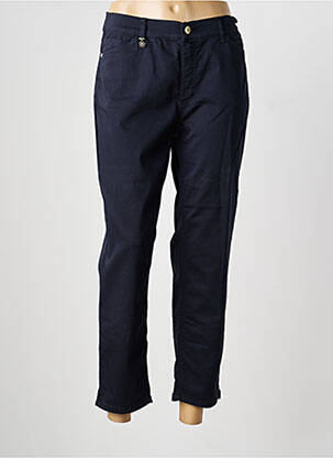 Pantalon 7/8 stretch taille normale bleu ANNA MONTANA femme