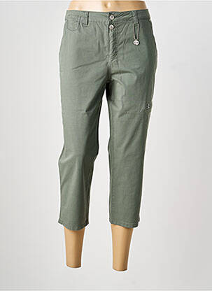 Pantacourt stretch taille normale vert ANNA MONTANA femme