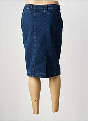 Jupe mi-longue taille normale bleu GUY DUBOUIS femme