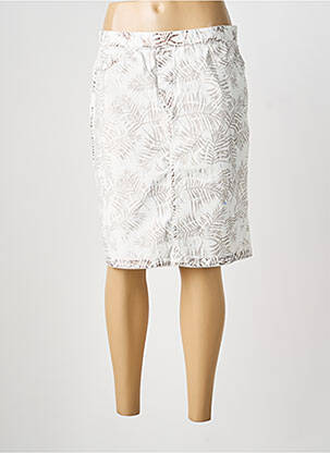 Jupe mi-longue stretch blanc CONCEPT K femme