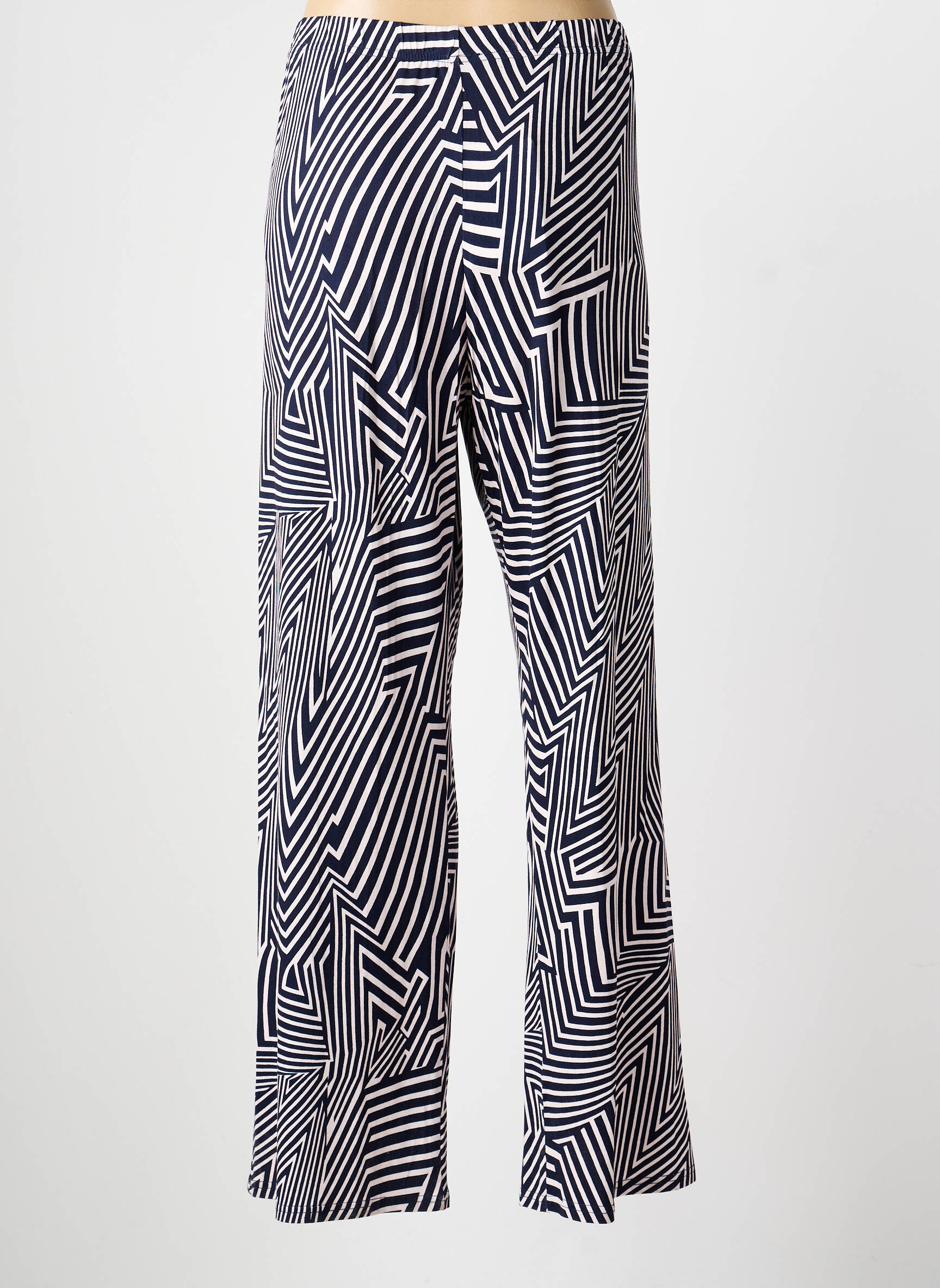 Pantalon large coupe fluide taille normale bleu MARBLE femme