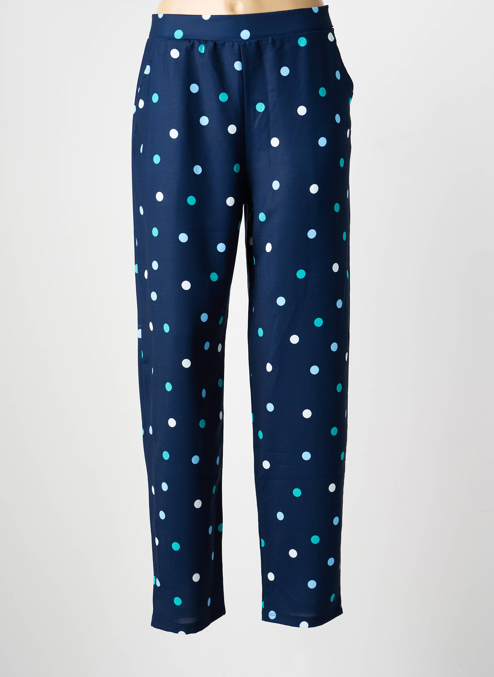 Pantalon slim taille élastique taille normale bleu GALMALLA femme