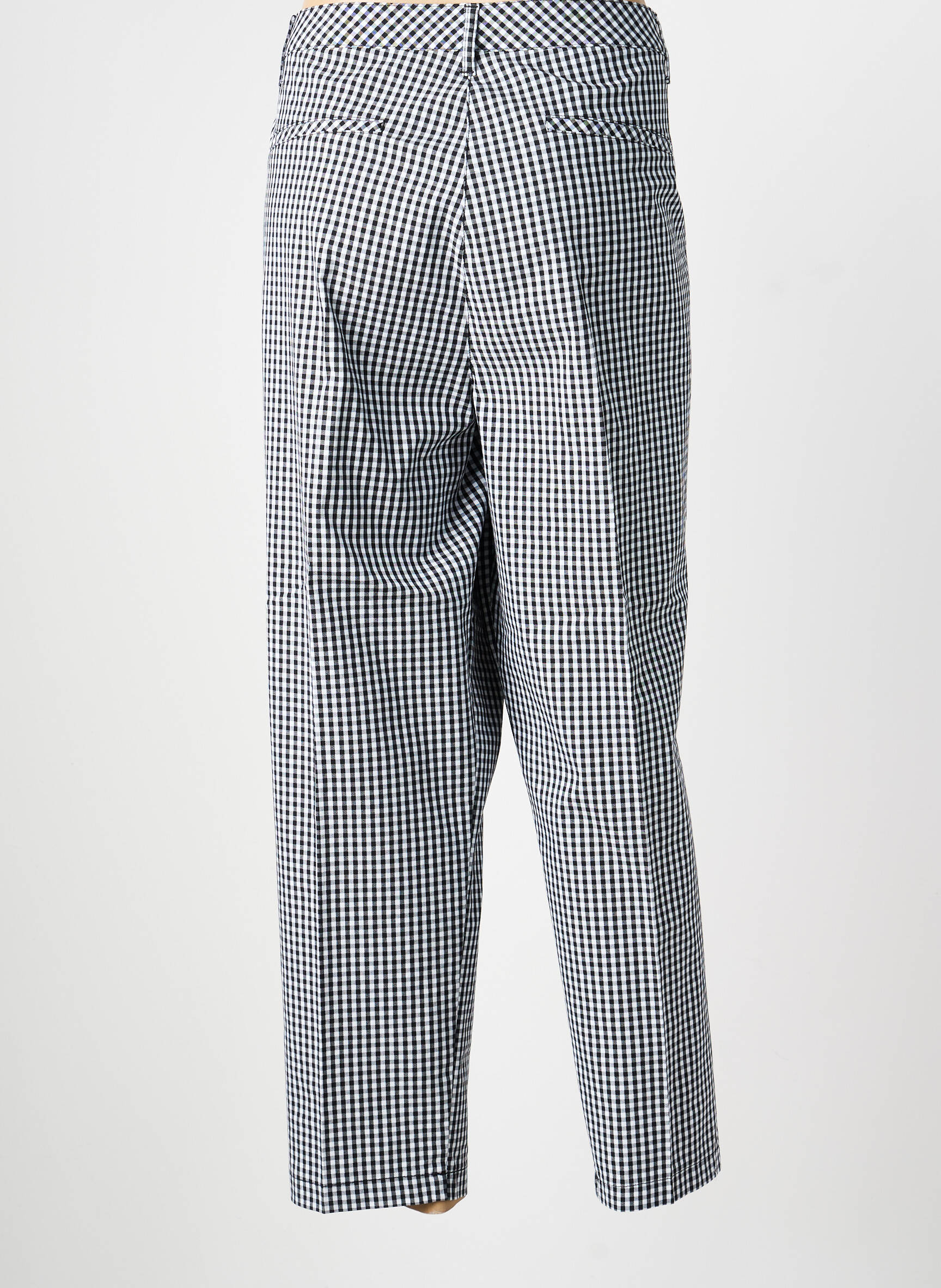 Pantalon chino tissage popeline taille normale noir ANNA MONTANA femme