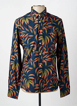 Chemise manches longues imprimé fantaisie bleu J&JOY homme
