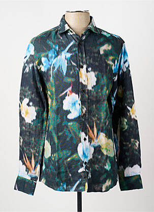 Chemise manches longues imprimé fantaisie vert OLYMP homme