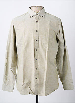 Chemise manches longues poignets boutonnés beige OLYMP homme