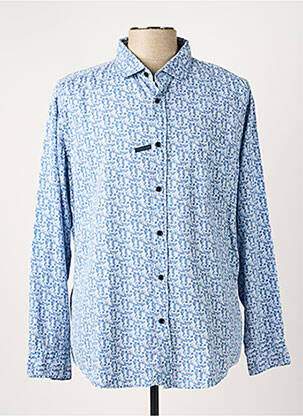 Chemise manches longues imprimé fantaisie bleu OLYMP homme